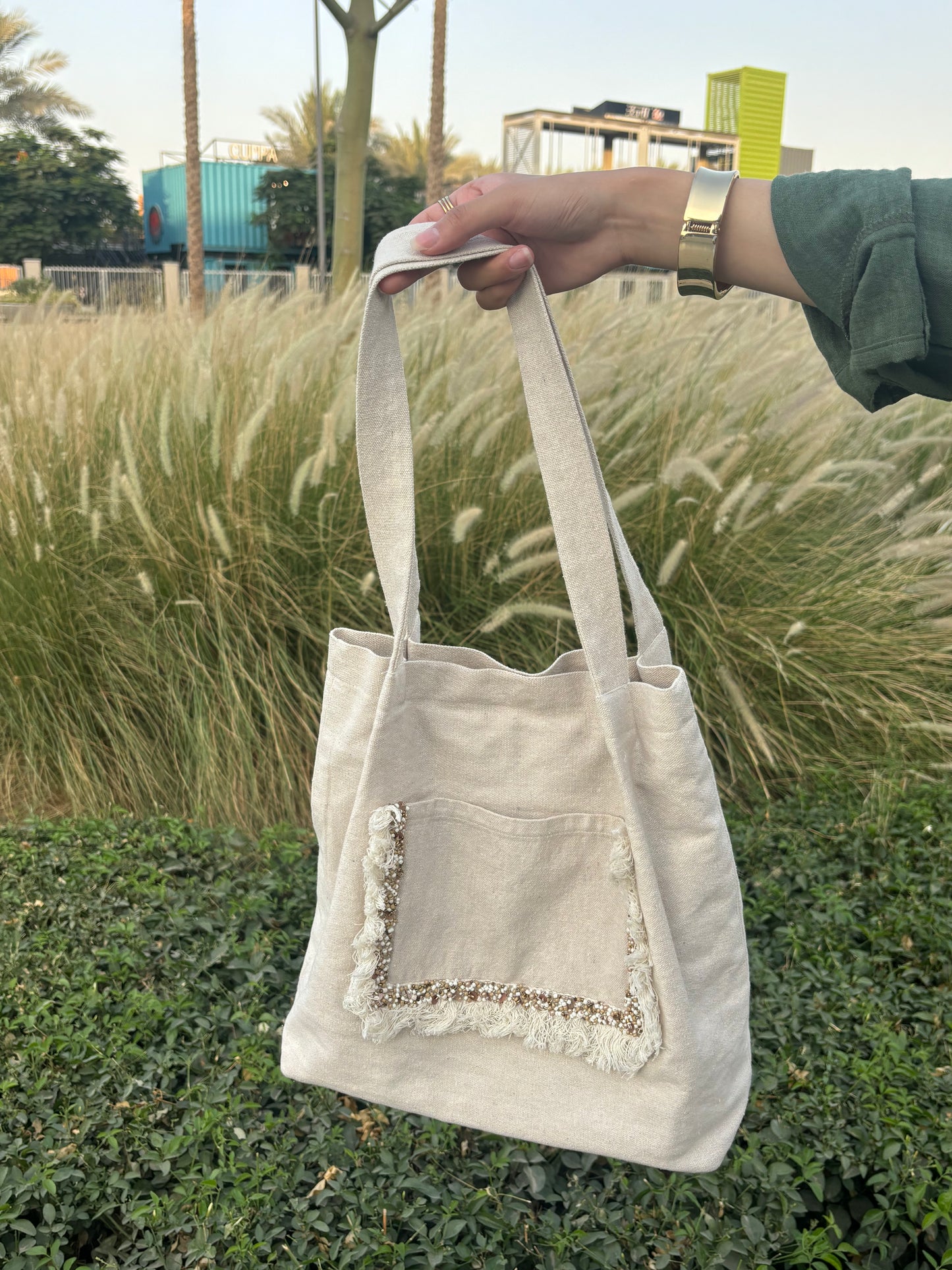 Embroidered Tote Bag ( 1004 )