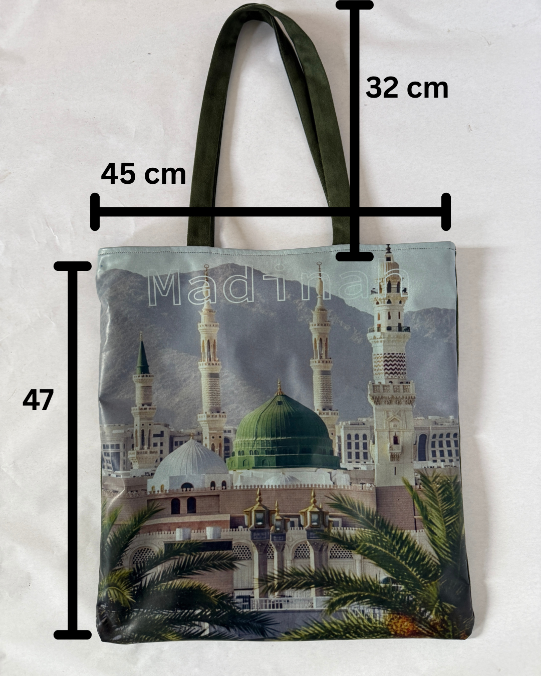 Printed Velvet Tote Bag - Madinah