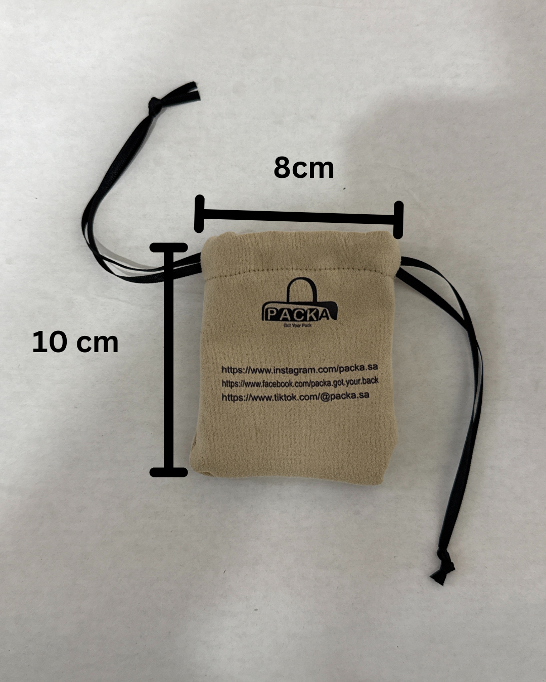 Custom Suede Drawstring Pouch