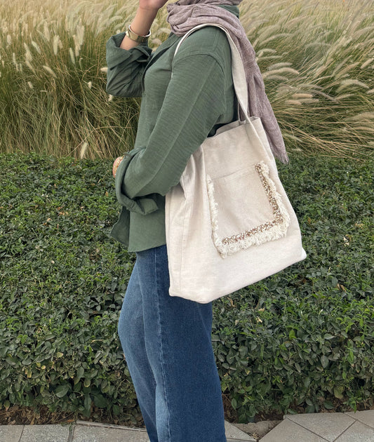 Embroidered Tote Bag ( 1004 )