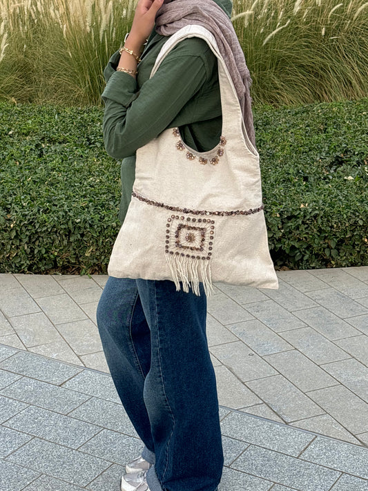 Embroidered Tote Bag ( 1003 )