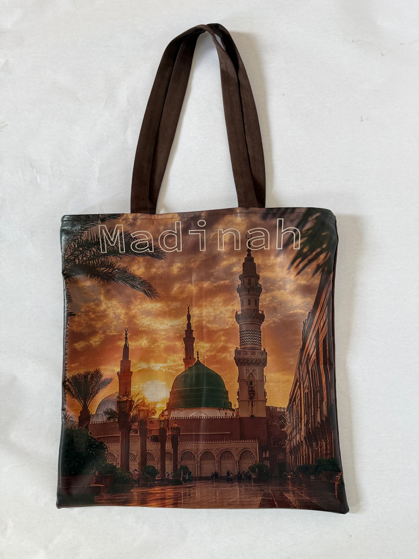 Printed Velvet Tote Bag - Madinah