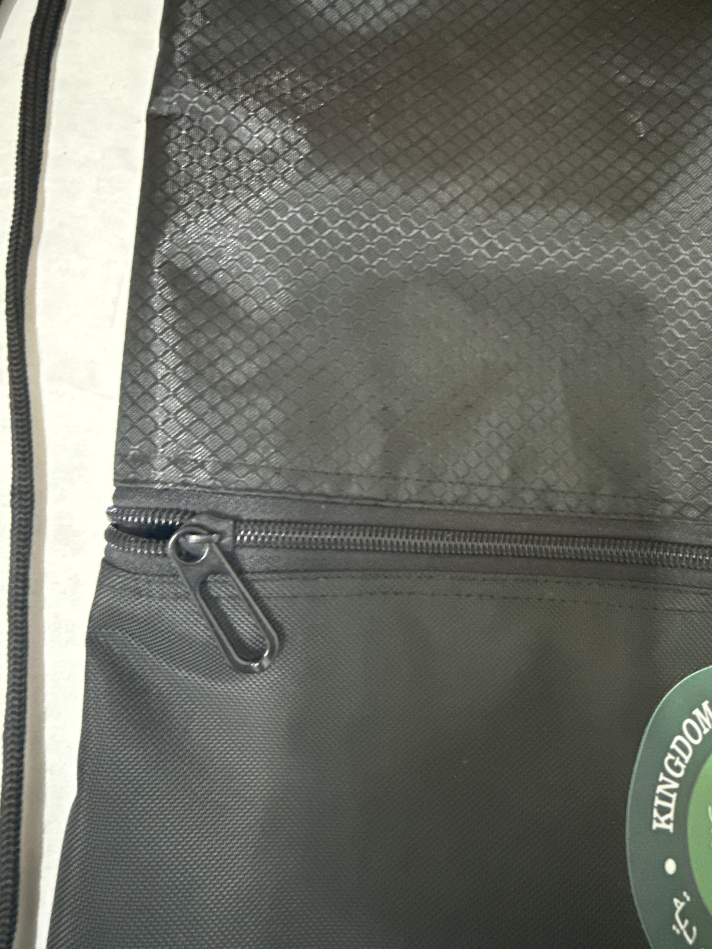 Drawstring Backpack with Zipper