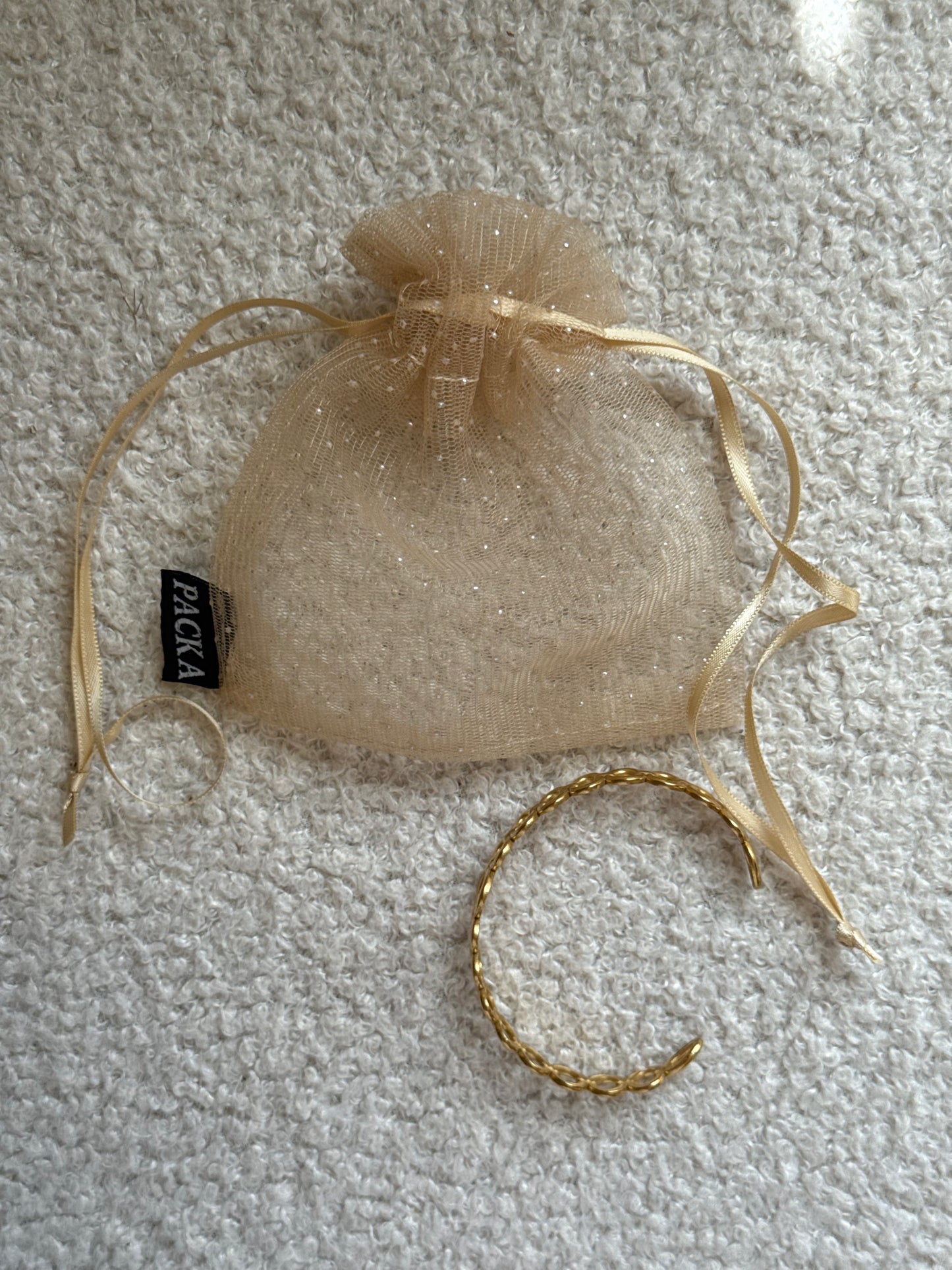 Tulle Dotted Pouch Bag