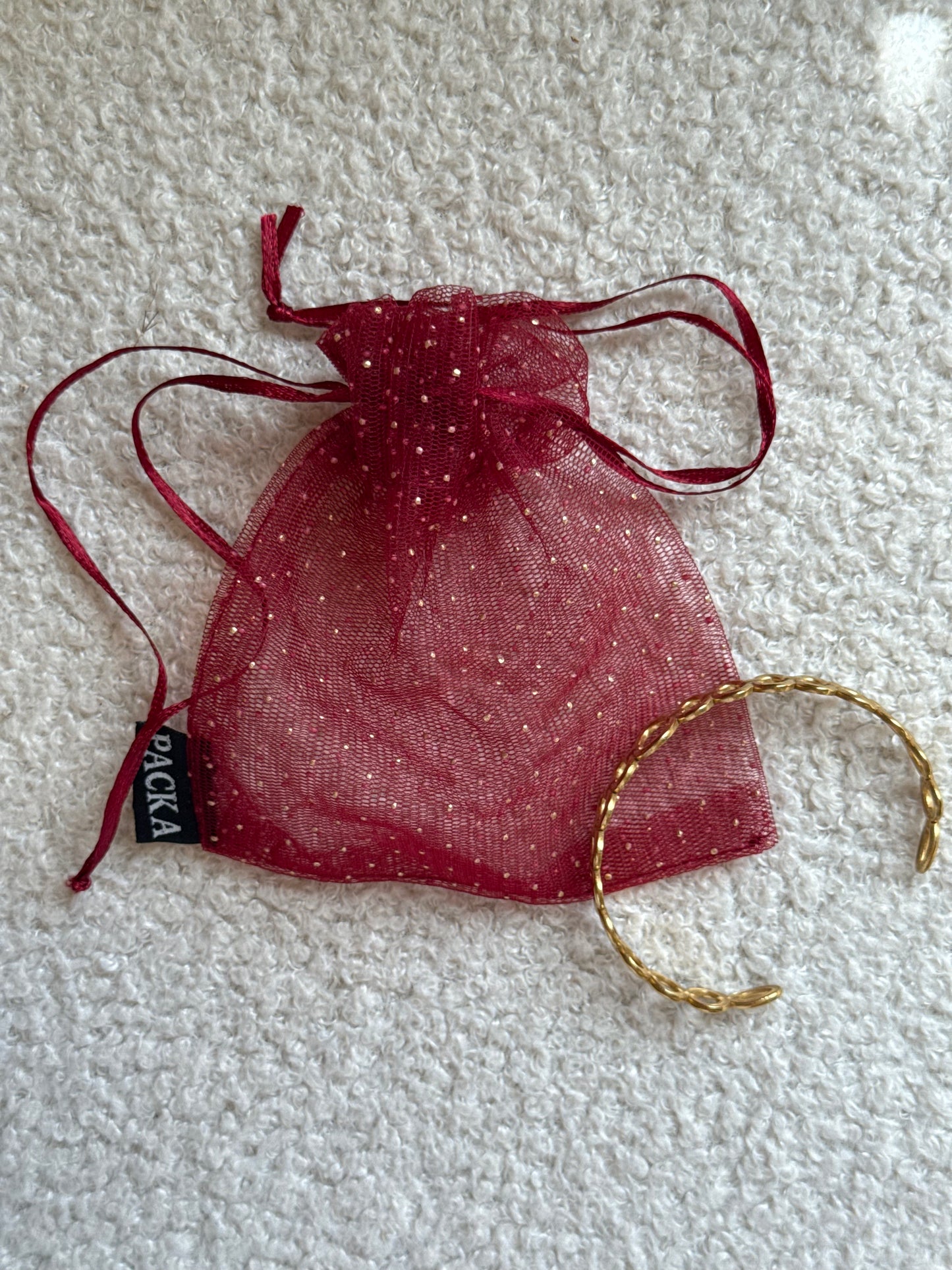 Tulle Dotted Pouch Bag