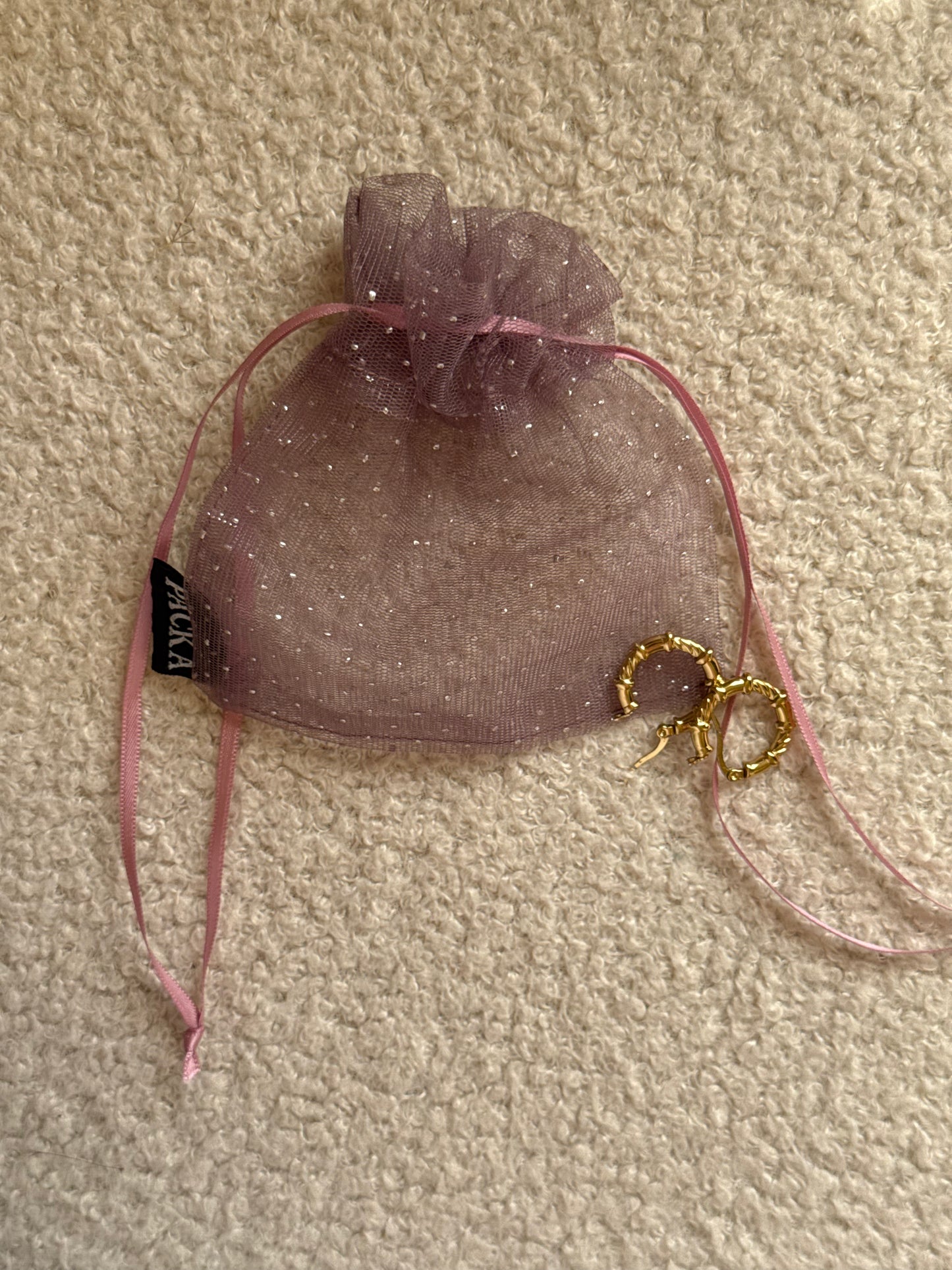 Tulle Dotted Pouch Bag