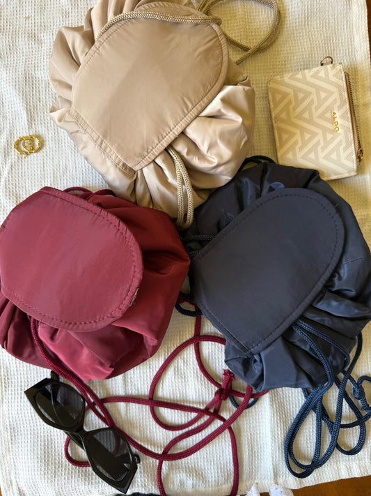 Drawstring Open Flat Makeup Bag