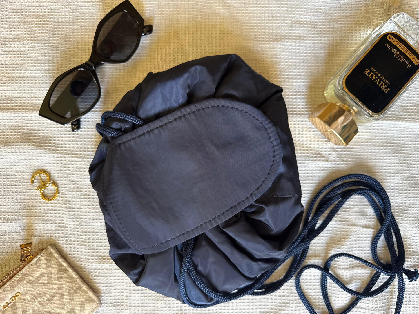 Drawstring Open Flat Makeup Bag