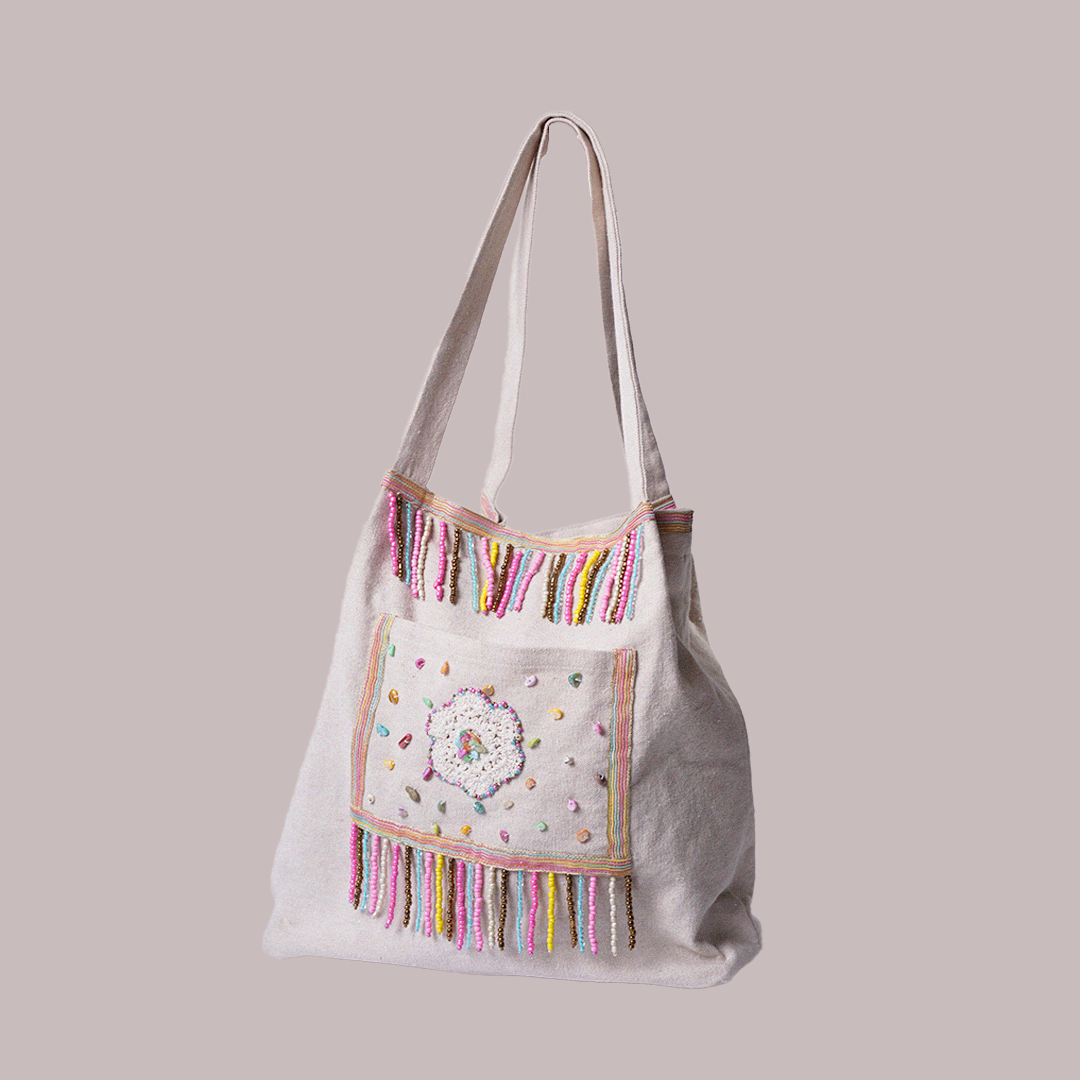 Embroidered Tote Bag ( 1001 )