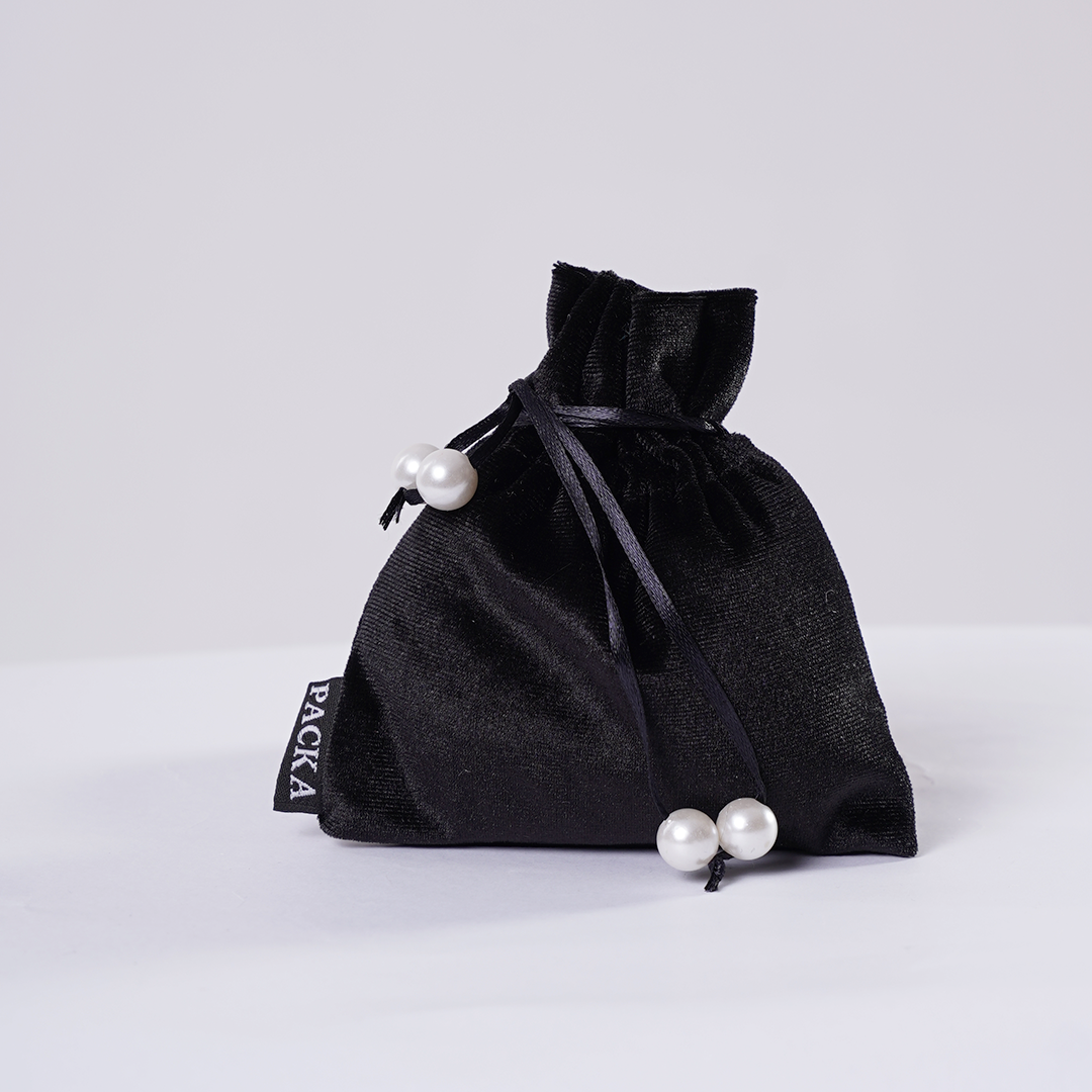 Velvet Accessories Pouch Bag