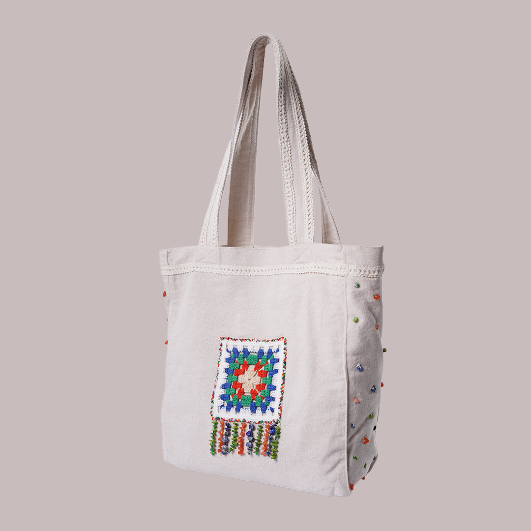 Embroidered Tote Bag ( 1006 )