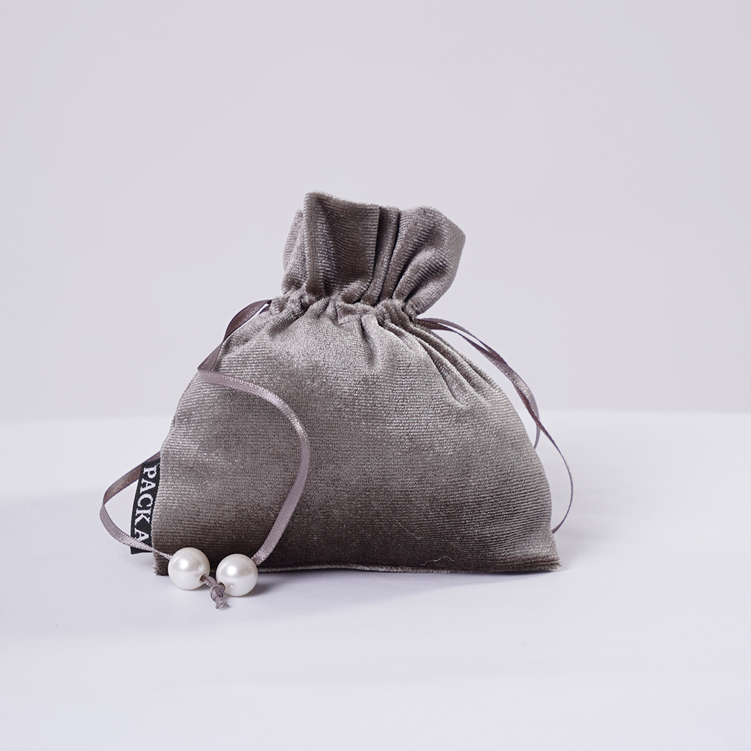 Velvet Accessories Pouch Bag