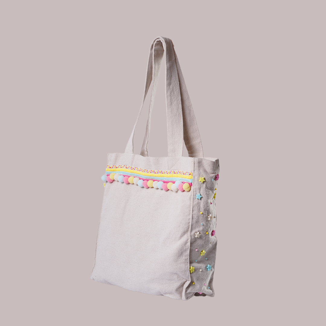 Embroidered Tote Bag ( 1007 )