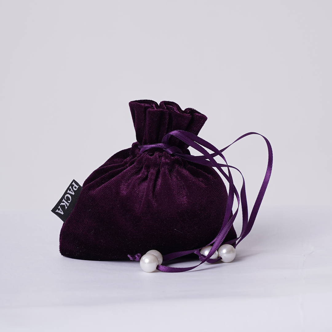 Velvet Accessories Pouch Bag