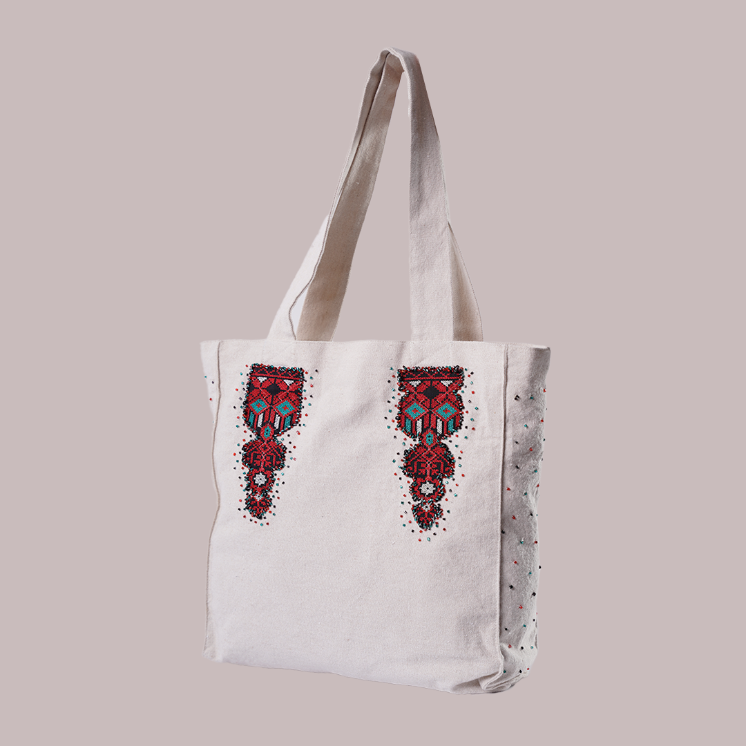 Embroidered Tote Bag ( 1002 )