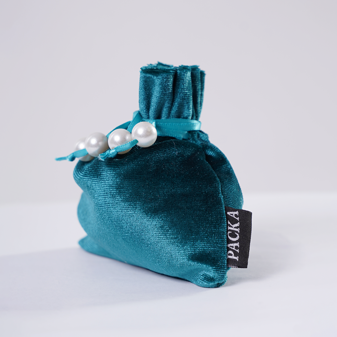 Velvet Accessories Pouch Bag